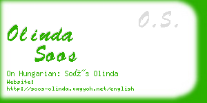 olinda soos business card